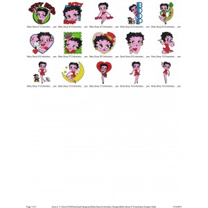 Package 15 Betty Boop 01 Embroidery Designs